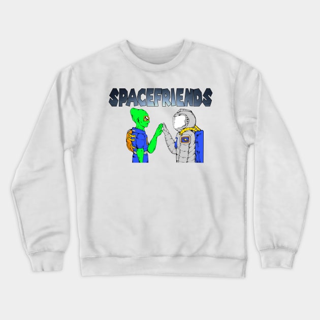 Spacefriends Crewneck Sweatshirt by Whiteblackfish 